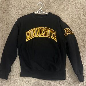 Black Minnesota Crewneck Sweater